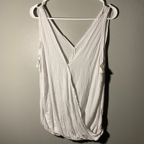 Zyia wrap-style tank top, white - Picture 1 of 3